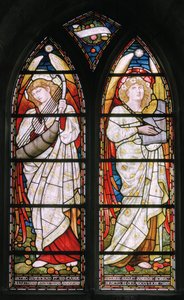 Aberdeen, St Machars Cathedral, Cottier & Co, Engel Muzikanten door Matthew Maris
